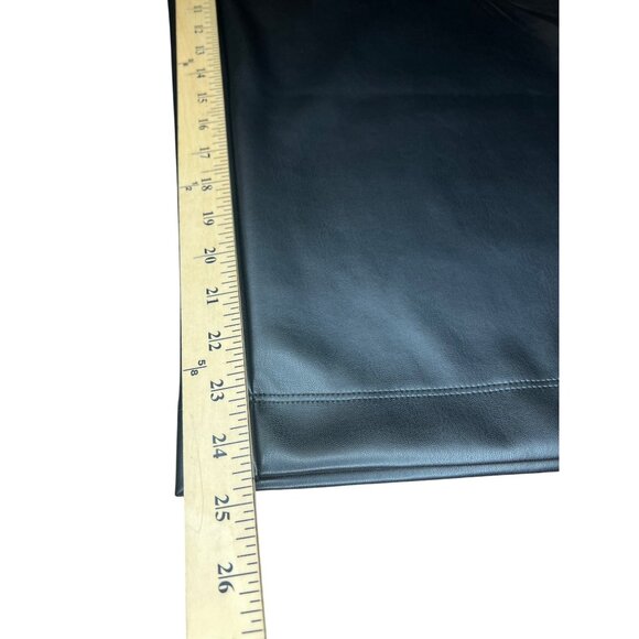 CeCe Womens Black Faux Leather Cropped Metallic Wide Leg Pants Black XL - Picture 12 of 16